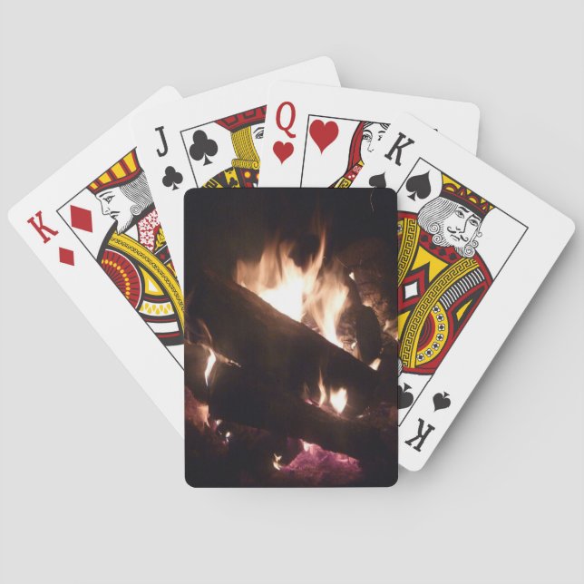 Cartes de jeu avec le feu de camp (dos)