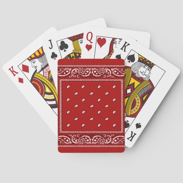Cartes de jeu Bandana Red (dos)