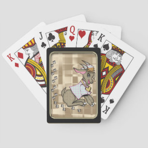 Cartes de jeu Bicycle® à cadre noir chèvre mignonn