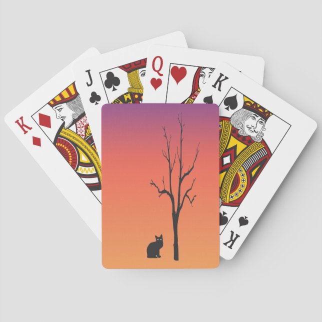 Cartes de jeu Black Cat (dos)