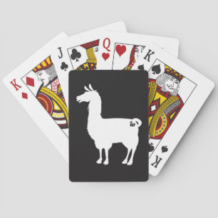 Cartes de jeu blanches de lama
