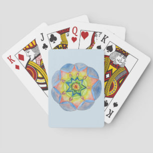 Cartes de jeu bleu Mandala