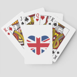 Cartes de jeu britanniques de coeur - drapeau