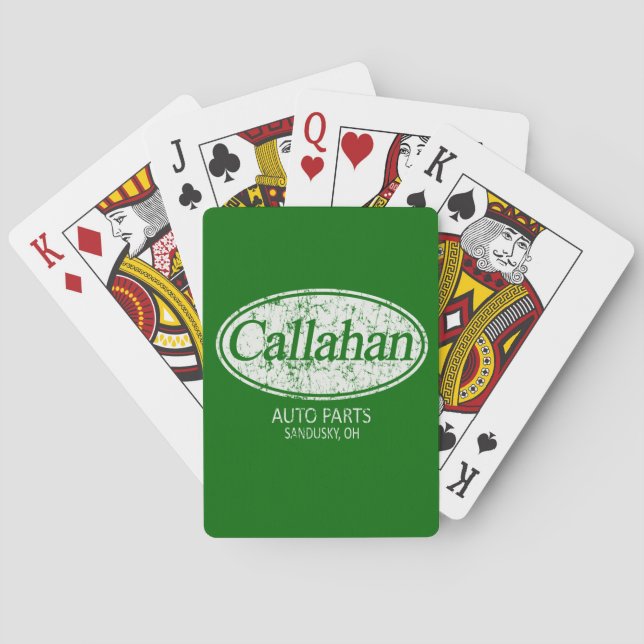 Cartes de jeu Callahan Auto Parts Bicycle® (dos)
