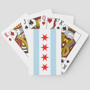 Cartes de jeu Chicago Flag Bicycle®