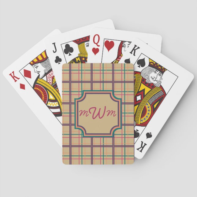 Cartes de Jeu Classique Plaid Été (dos)