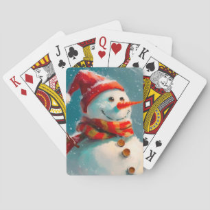 Cartes de Jeu Classique Snowman Vintage