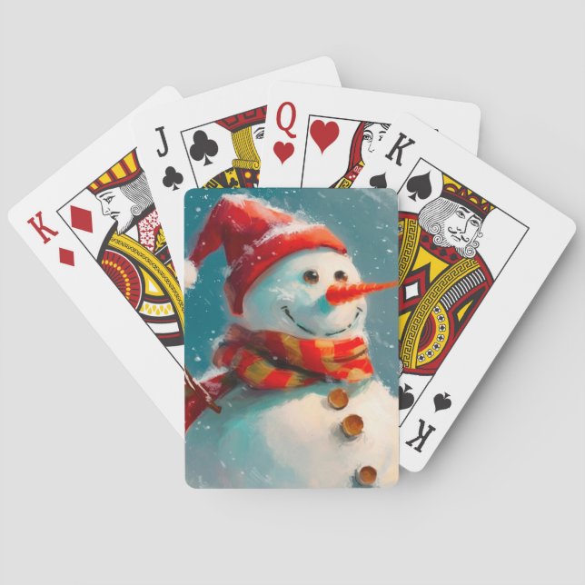 Cartes de Jeu Classique Snowman Vintage (dos)