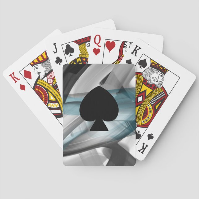 Cartes de Jeu Classique Tendance Océan Bleu Abstra (dos)
