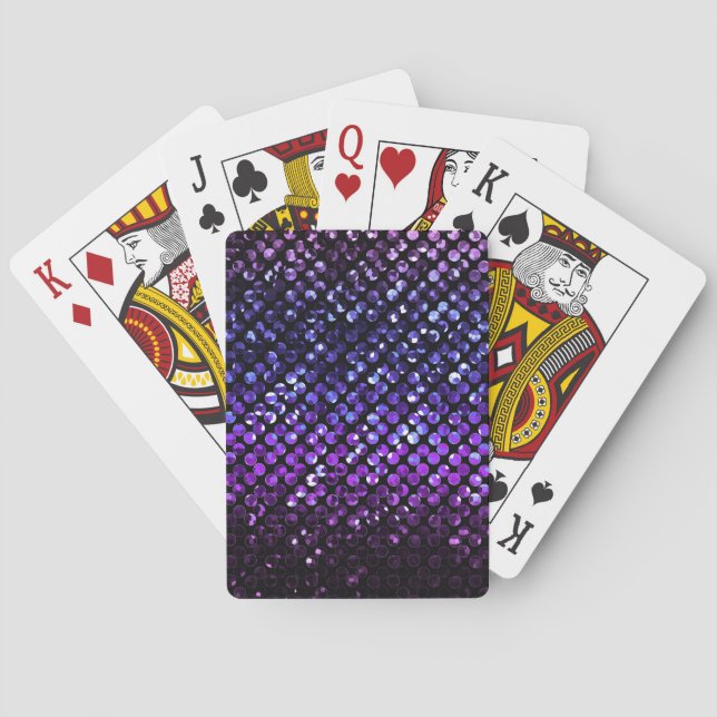 Cartes de Jeu Classique Violet Crystal Bling Stras (dos)