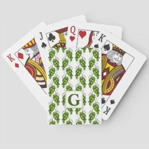 Cartes de jeu classiques aux raisins verts