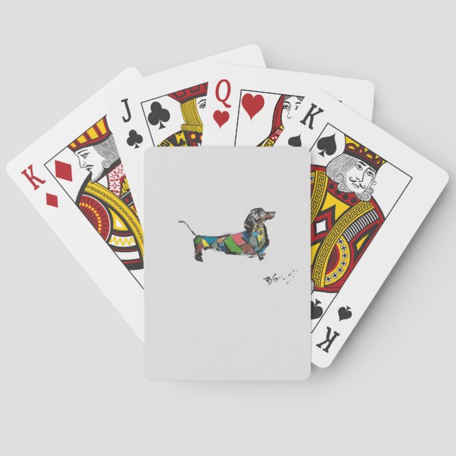 Cartes de jeu classiques avec Dachshund (dos)