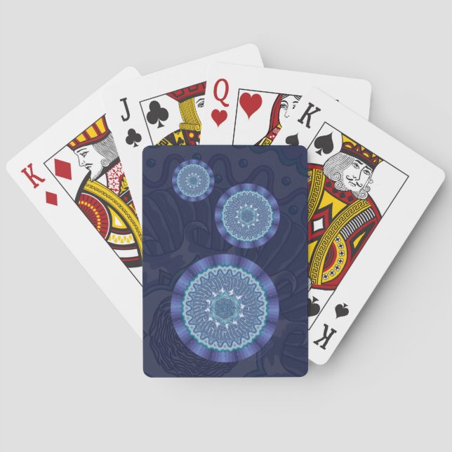 Cartes de jeu classiques de mandala de l'eau (dos)