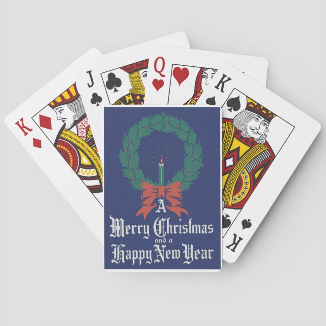 Cartes De Jeu Classiques De Noël Et Du Nouvel An (dos)