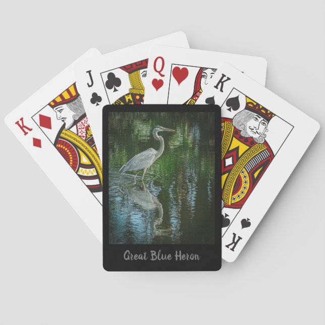 Cartes de Jeu Classiques "Great Blue Heron" (dos)