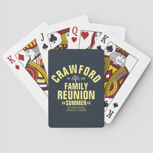 Cartes de jeu classiques Retrouvailles familiales  (dos)