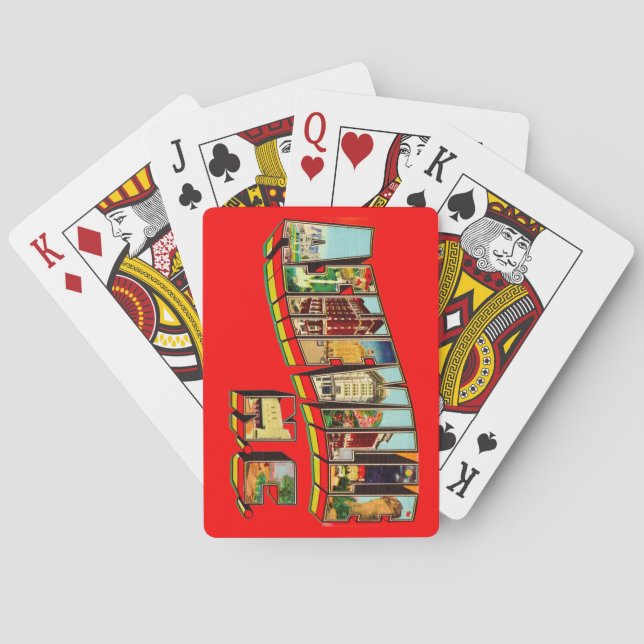 Cartes de jeu colorées Asheville NC (dos)