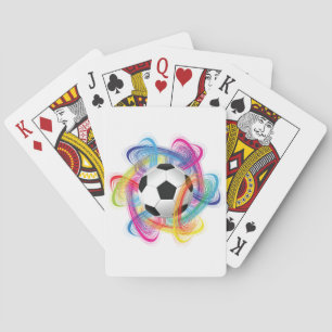Cartes de jeu colorées de ballon de football