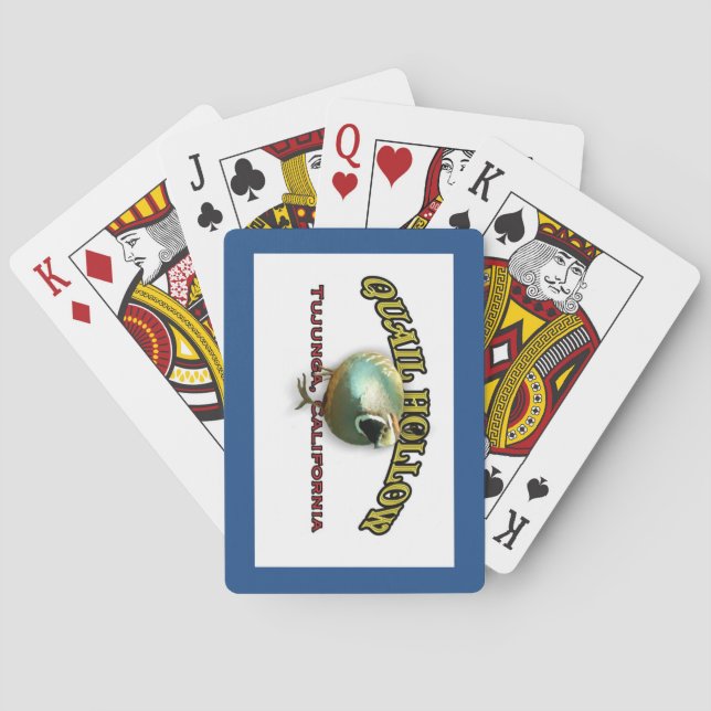 Cartes de jeu creuses de cailles (dos)