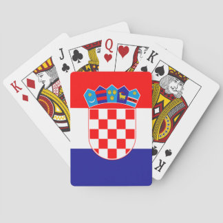 Cartes de jeu croates de drapeau