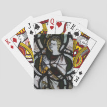 Cartes de jeu d'ange en verre souillé