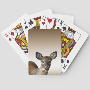 Cartes de jeu d'animaux de cerfs à queue blanche
