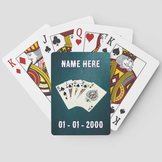 Cartes de jeu d'anniversaire de Poker (dos)
