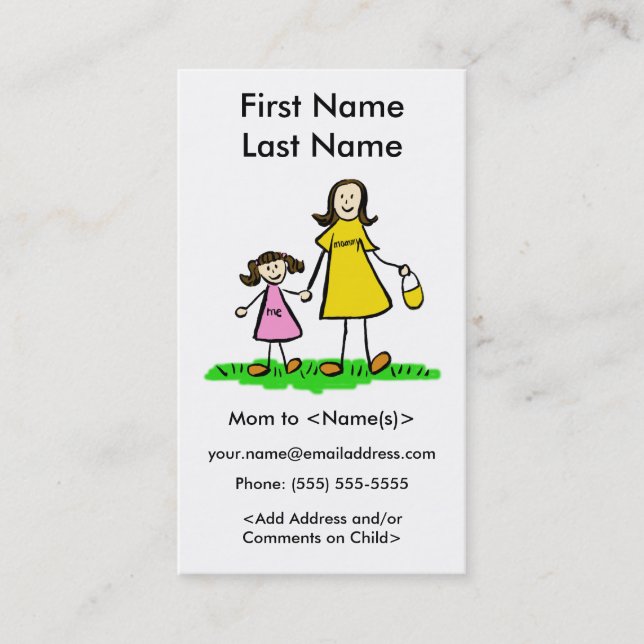 Cartes de jeu d'appel personnalisées pour la maman (Devant)