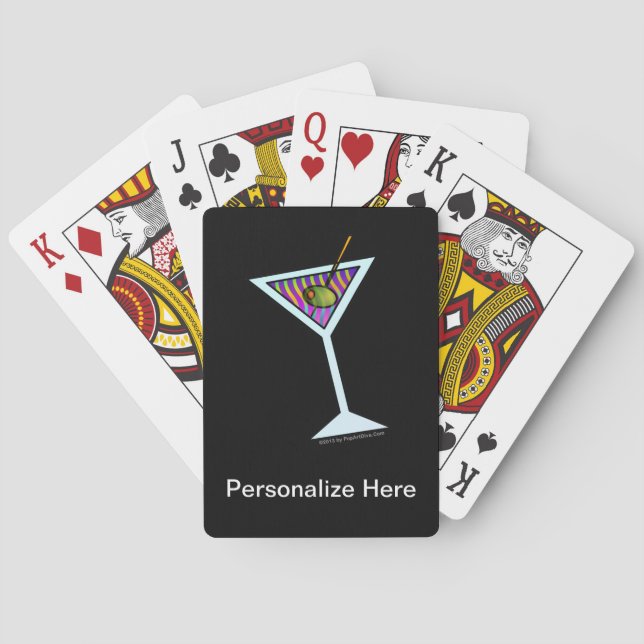 CARTES de JEU d'ART de Personalizable MARTINI (dos)