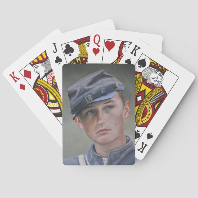Cartes de jeu d'art de portrait de soldat de (dos)