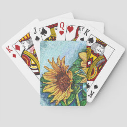 Cartes De Jeu D'Art De Tournesol