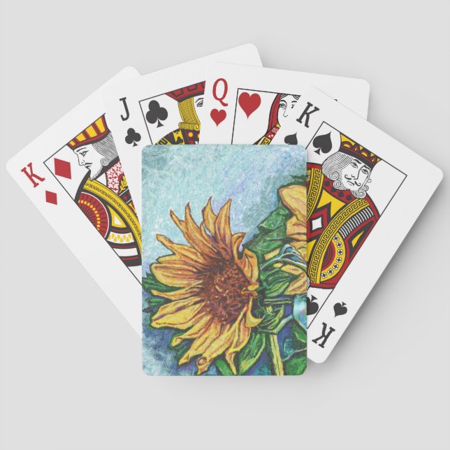 Cartes De Jeu D'Art De Tournesol (dos)