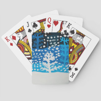 Cartes de jeu d'art d'hiver