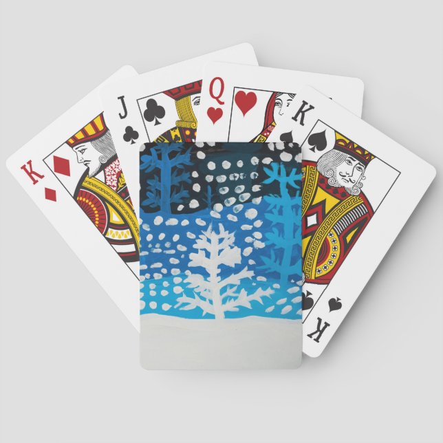 Cartes de jeu d'art d'hiver (dos)