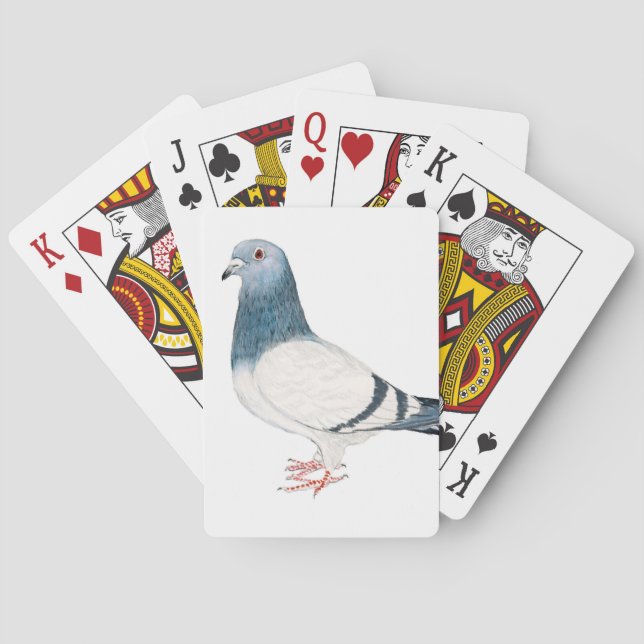 Cartes de jeu d'art d'oiseau de pigeon (dos)