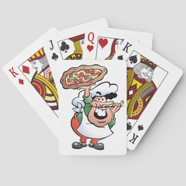 Cartes de jeu de Baker de pizza (dos)