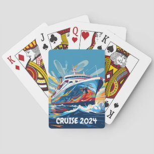 Cartes de jeu de bateau de croisière personnalisée