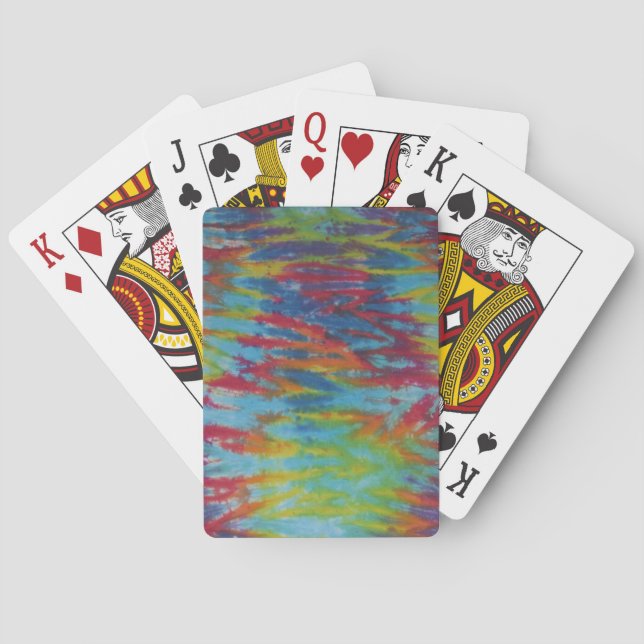 Cartes de jeu de bicyclette de colorant de cravate (dos)