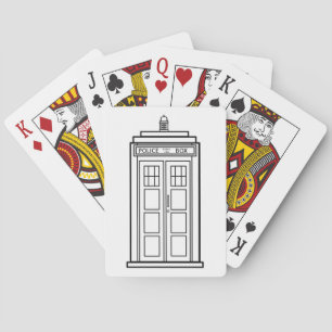 Cartes de jeu de boîte de police