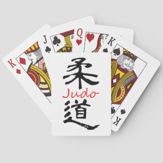 Cartes de jeu de calligraphie de judo
