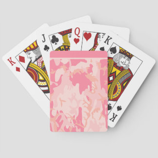 Cartes De Jeu De Camo Rose