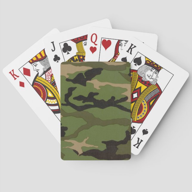 Cartes De Jeu De Camo Woodland (dos)