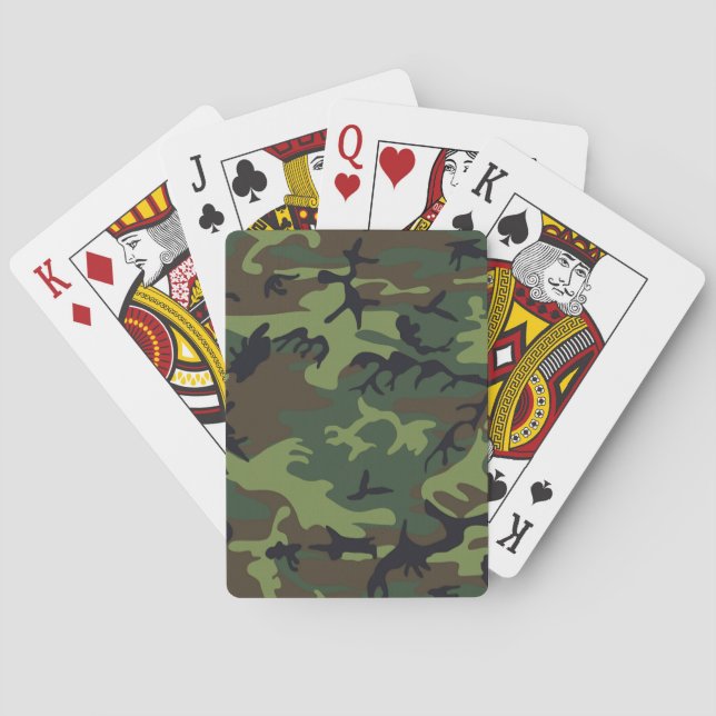 Cartes De Jeu De Camo Woodland (dos)
