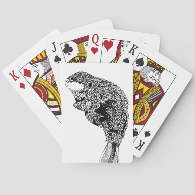 Cartes de jeu de castor (dos)