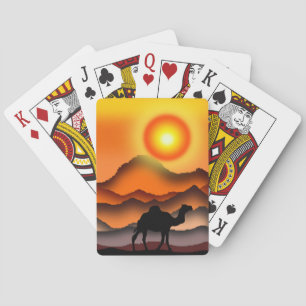 Cartes de jeu de chameaux Sunset Desert