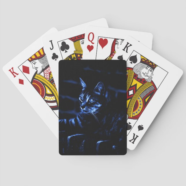 Cartes de jeu de chat de hantise (dos)