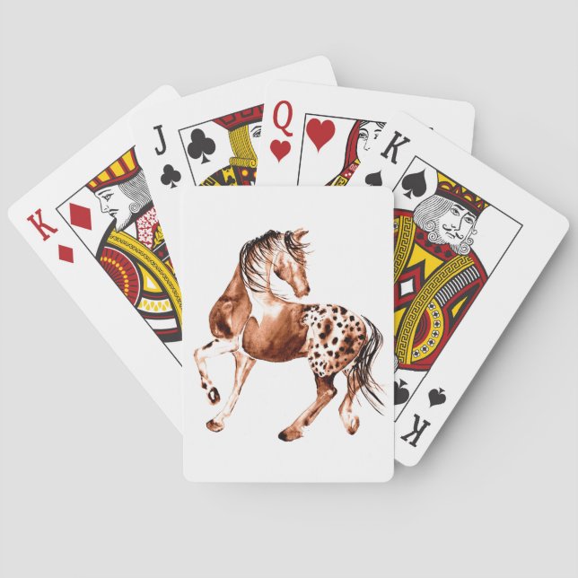 Cartes de jeu de cheval d'Appaloosa (dos)