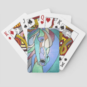 Cartes de Jeu de Cheval Métallique