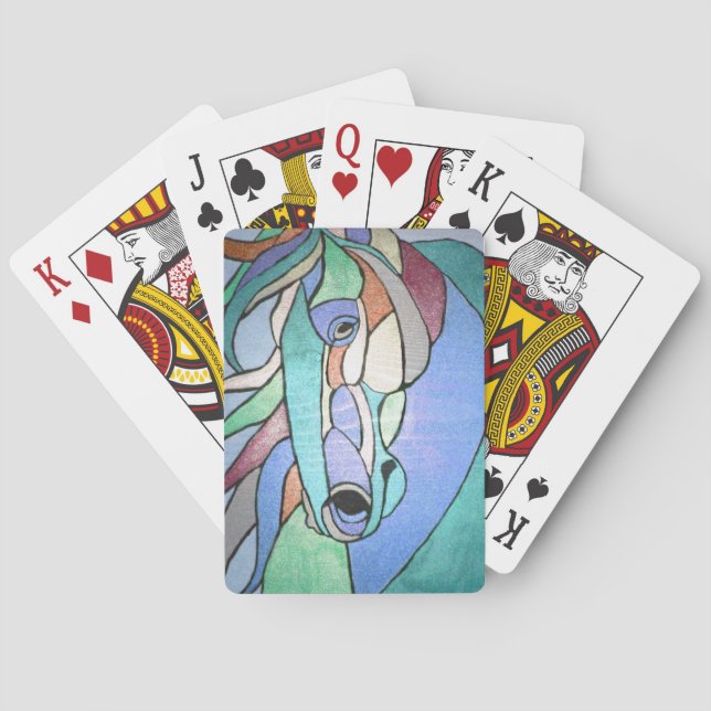 Cartes de Jeu de Cheval Métallique (dos)