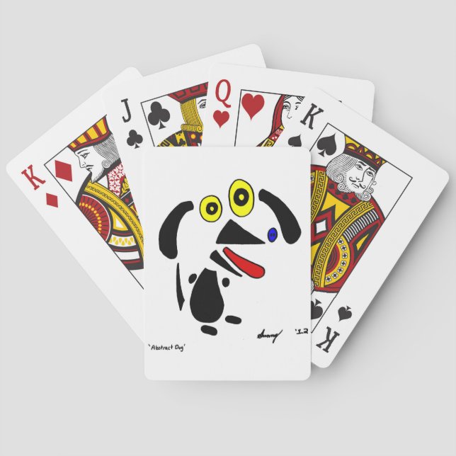Cartes de jeu de chien Abstraites (dos)